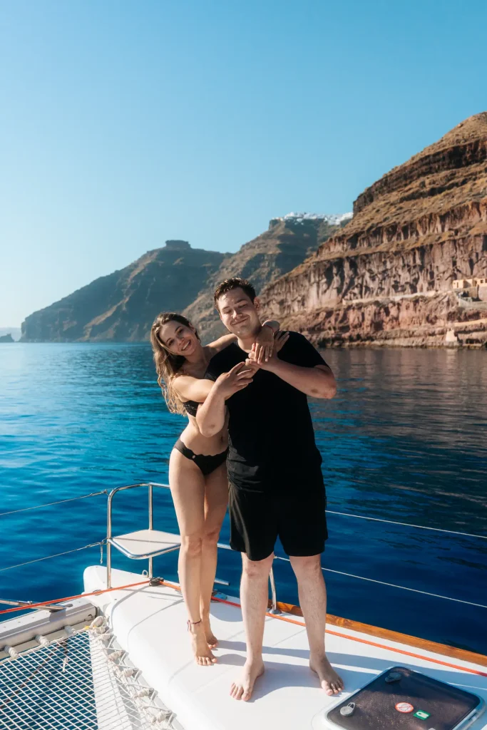 santorini boat proposal